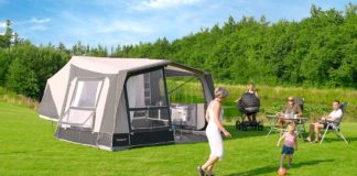 Camp-let Premium, luxe vouwwagen met tent in acryl