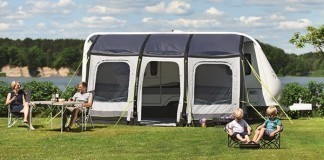 Een Outwell voortent, opblaasbaar en betaalbaar Outwell voortent