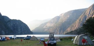 Camping Sæbø aan het Eidfjordvatnet camping Sæbø