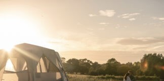 Glamping in het grijs de nieuwe Octagon 8 van Coleman Glamping in het grijs de nieuwe Octagon 8 van Coleman