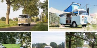 Op avontuur met een vintage Volkswagen busje Op avontuur met een vintage Volkswagen busje