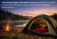 Beter slapen in een tent door natuur en frisse lucht Beter slapen in een tent door natuur en frisse lucht