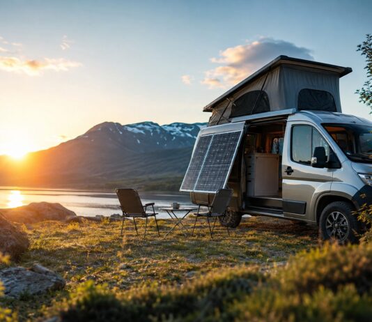 Off-grid kamperen blijft groeien Kamperen bij zonsondergang aan het meer