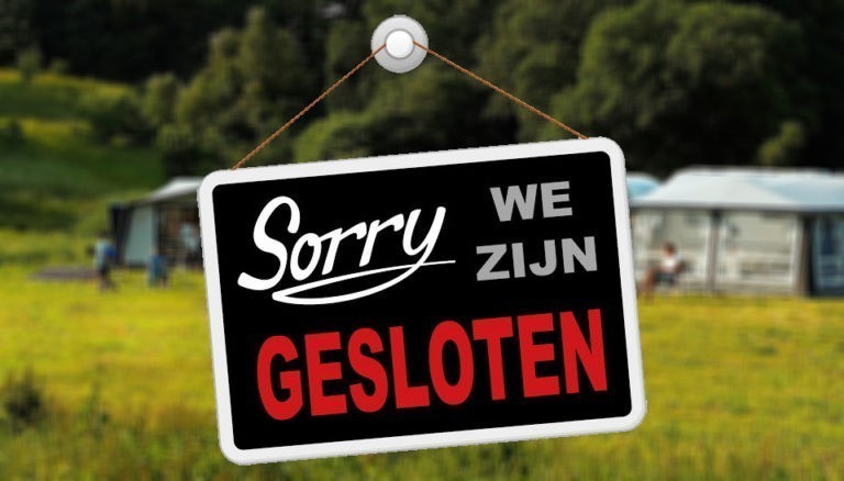 campings worden gesloten - sanitairgebouwen gesloten