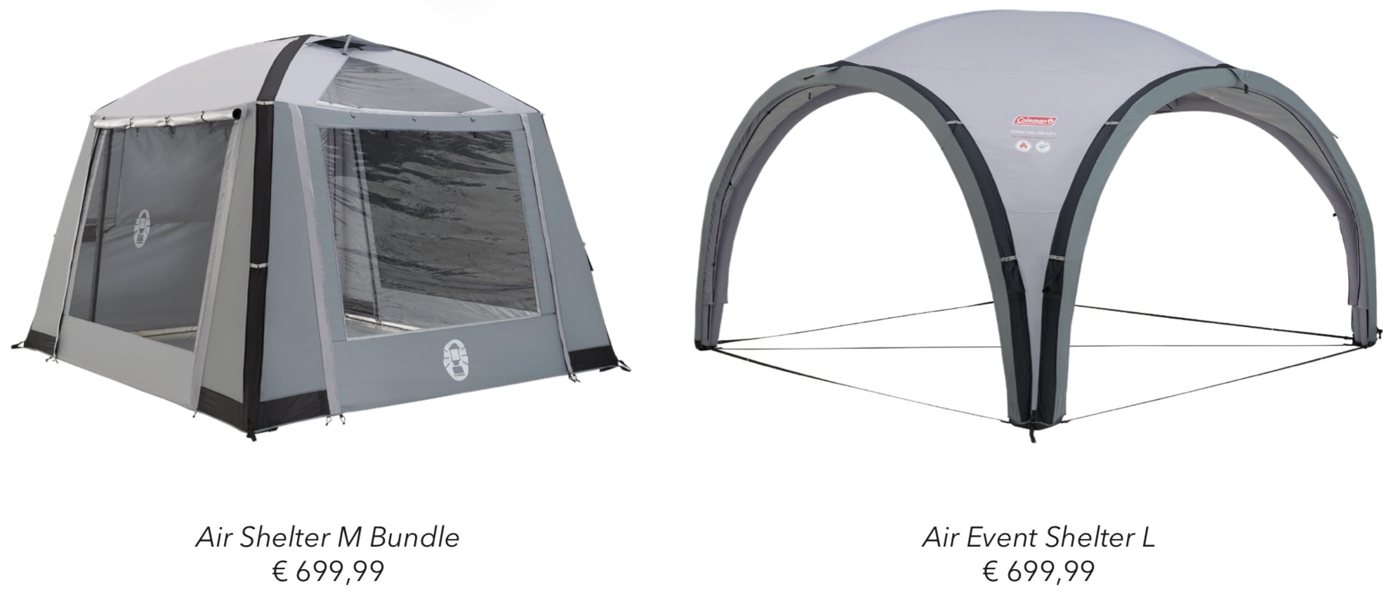 Air Shelter M Bundle en Air Event Shelter L